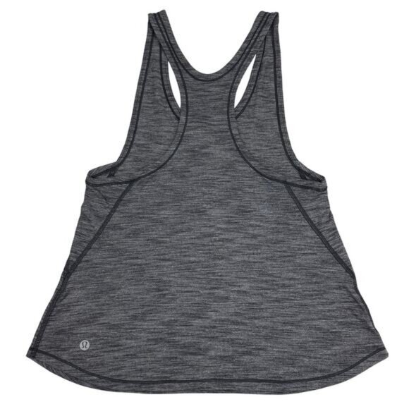 Lululemon Glide and Stride Tank Light Luon In Heathered Black Size 4 - Picture 6 of 7